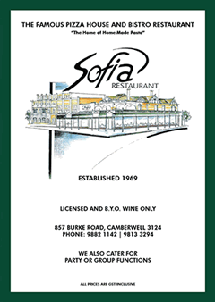 restaurant menu